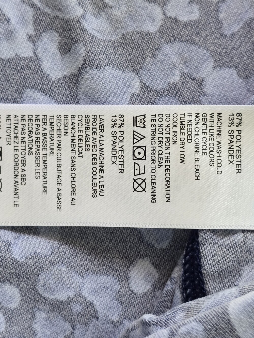 Tommy Bahama Heathered Gray and Light Blue Sleep Top - Picture 7 of 9
